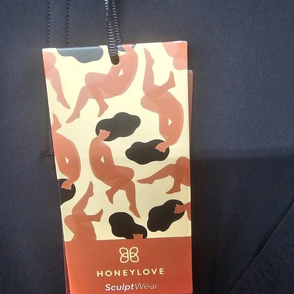 NWT HoneyLove Black Allover Sculpt Wear Shorts Compression Posture Support 2X - Picture 7 of 9